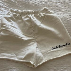 the mayfair group “just be f*cling kind” sweatshorts